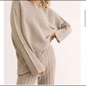 Free People Imogene Sweater Set Washed Muslin